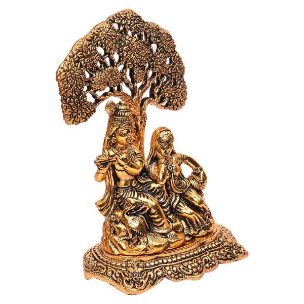 Radhakrishna Tree Golden Antiq Fine