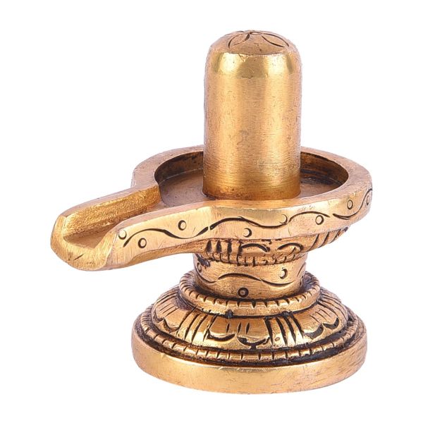 Shivaling Idol Brass Medium