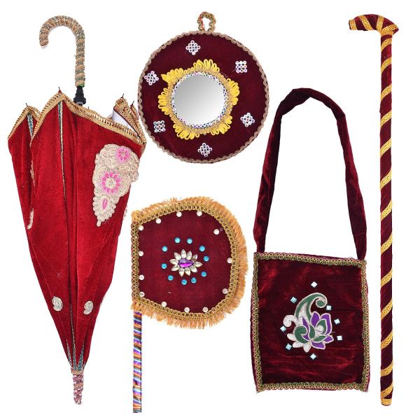 Wedding Kashi Yatra Set Marron(Random Designs)