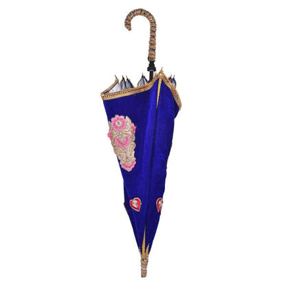 Wedding Velvet Kashi Yatra Set Blue (Random Designs)
