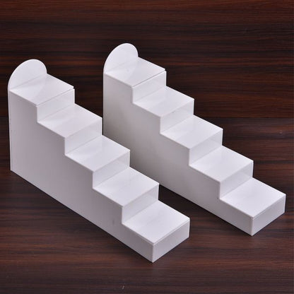 White Arylic Diya Stand With German Silver Diya