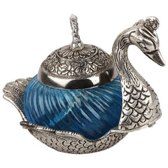 White Metal Dazzling duck Bowl