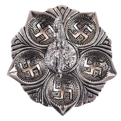 White metal Mayur Panch Deepak Stand