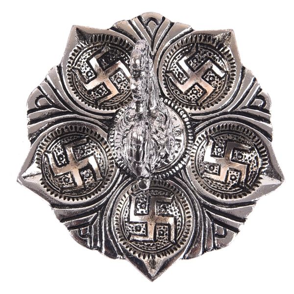 White metal Mayur Panch Deepak Stand