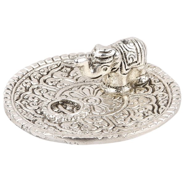 Whitemetal Elephant Agarbathi Stand