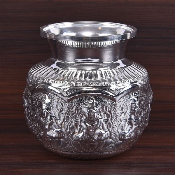 German Silver Ashtalakshmi Kalash Small