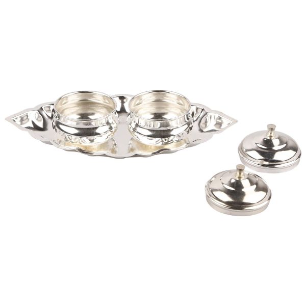 German Silver KumKum Box With Lid Big