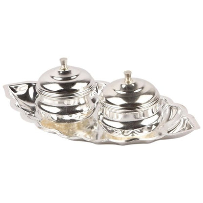 German Silver KumKum Box With Lid Big