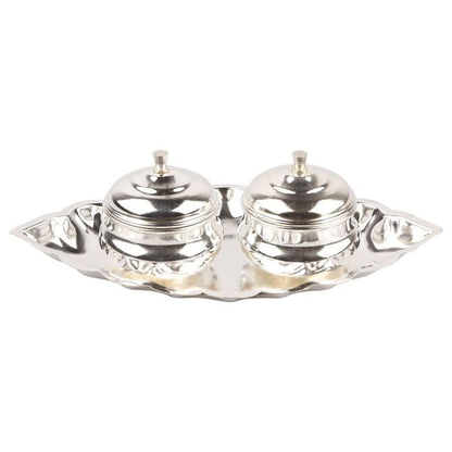 German Silver KumKum Box With Lid Big