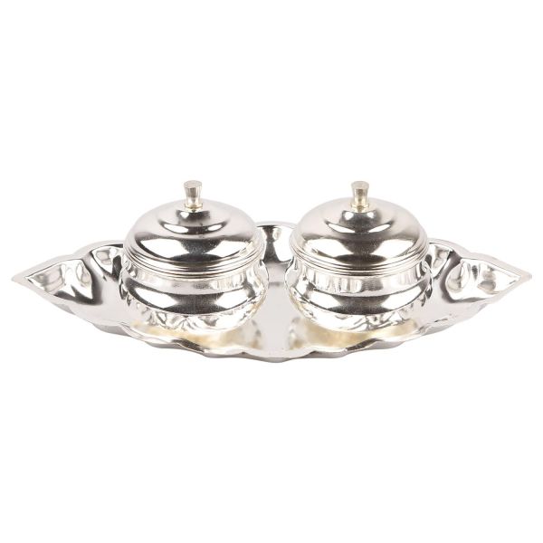 German Silver KumKum Box With Lid Big