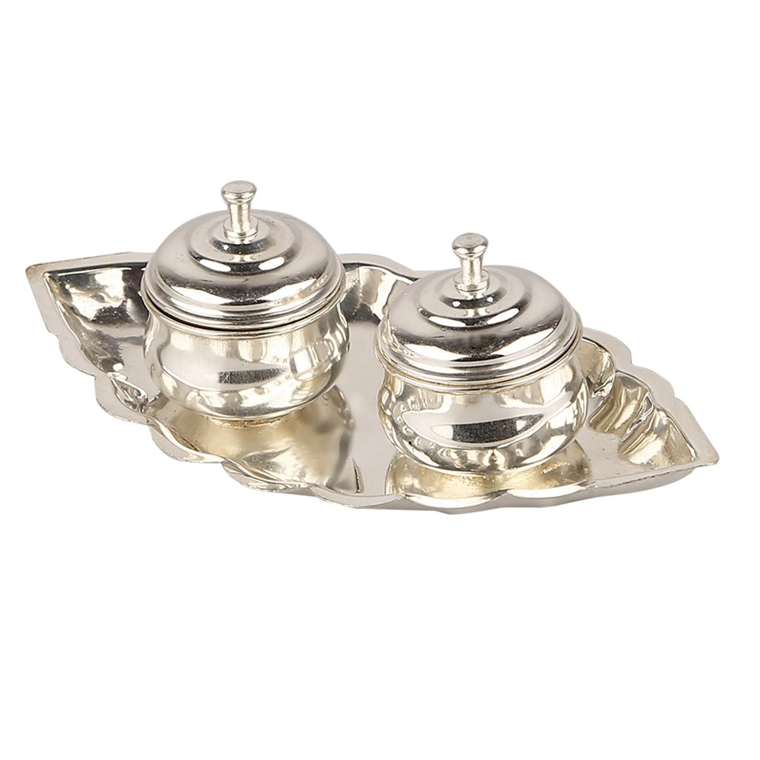 German Silver Kumkum with lid small