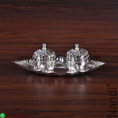 German Silver Kumkum with lid small