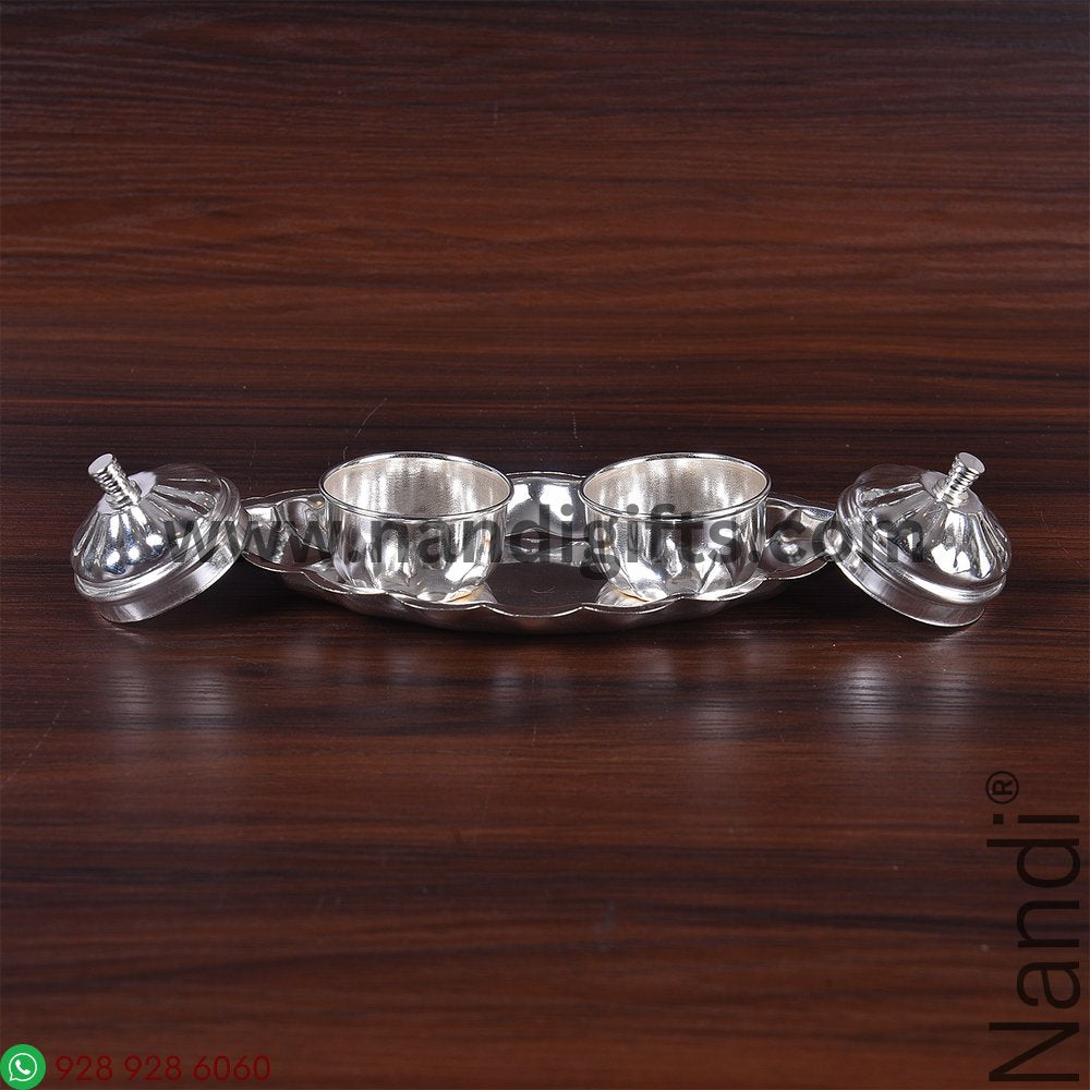 German Silver Kumkum with lid small