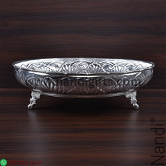 German Silver Fancy Plate 12 Inch