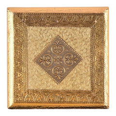 Golden Oxidized Chowki 6x6 inch