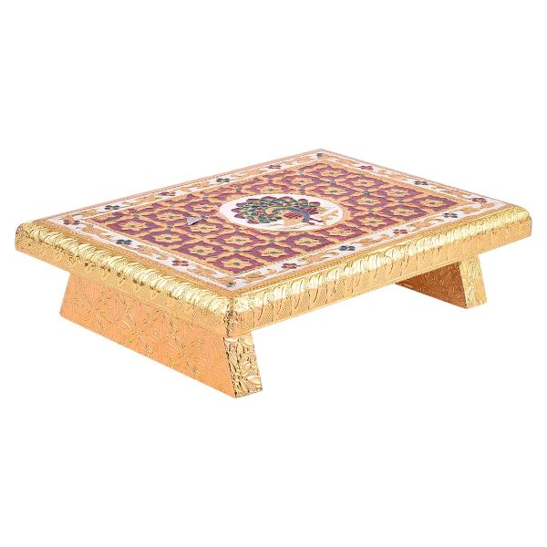 Handicraft wood Chowki For Pooja