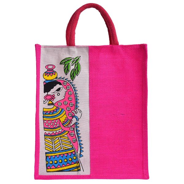 Jute Bag - Tribal Girl 12x14