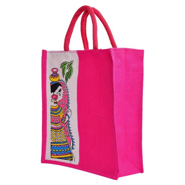 Jute Bag - Tribal Girl 12x14