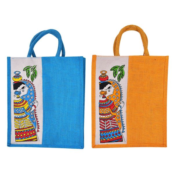 Jute Bag - Tribal Girl 12x14