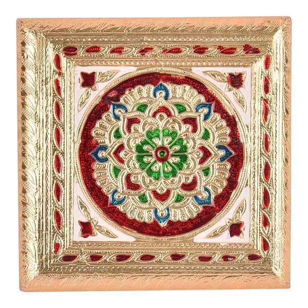 Minakari Pooja Chowki 6x6