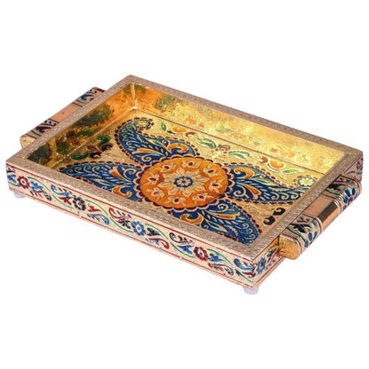 Minakari Tray handle 7x10