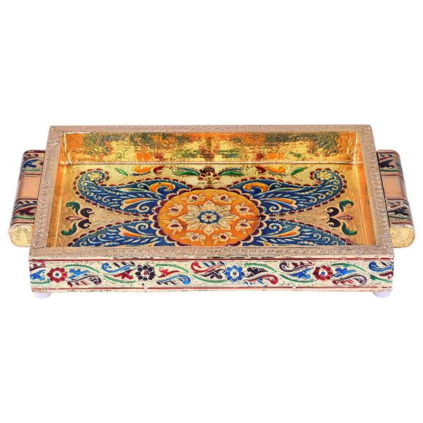 Minakari Tray handle 7x10