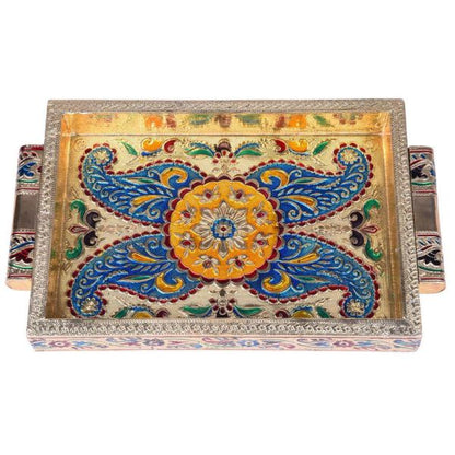 Minakari Tray handle 7x10