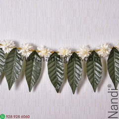 Natural Look Mango Leaf White Floral Toran