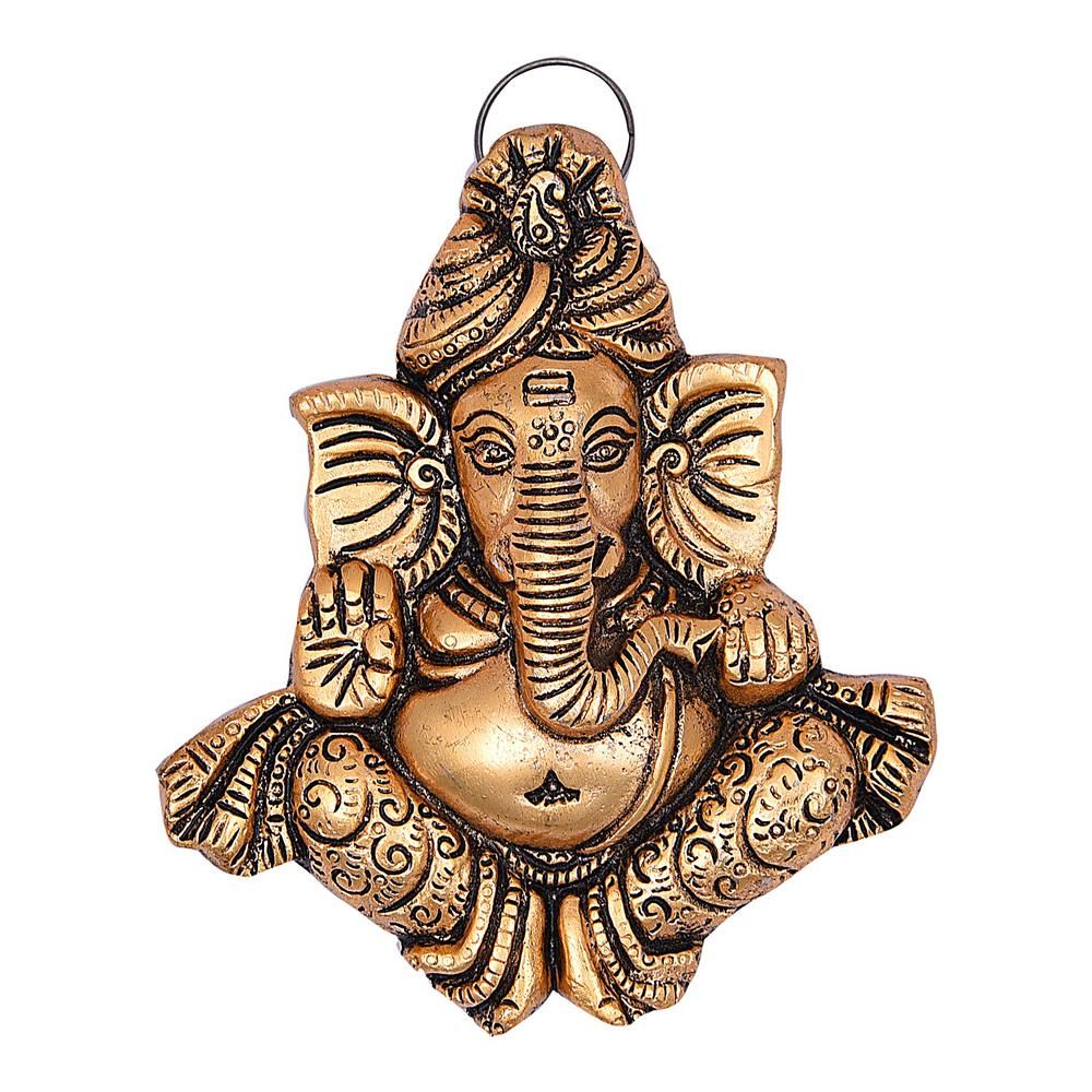 Pagdi Ganesh Golden Antiq Hanging New