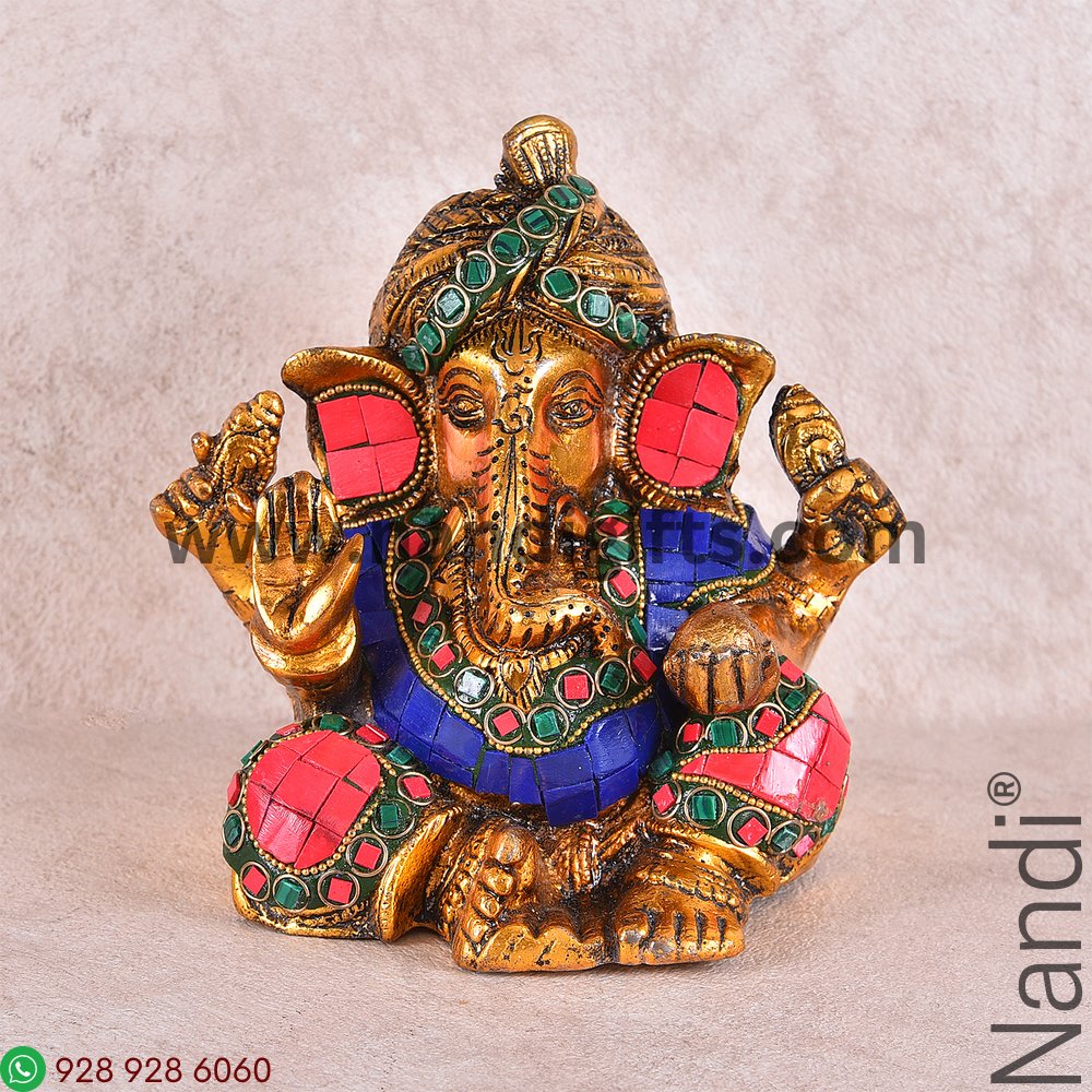 Pagdi Ganesh Stone Work