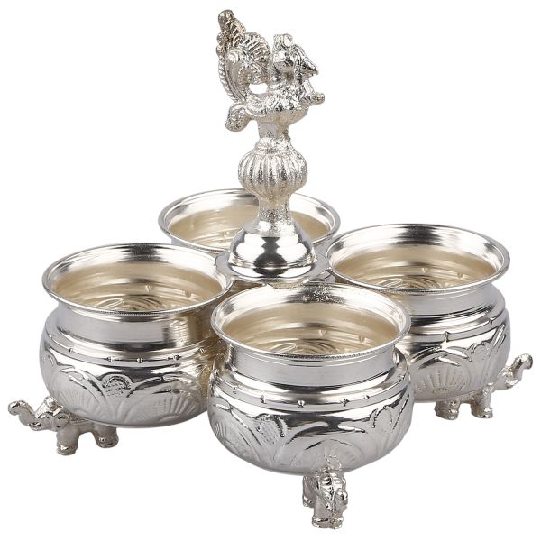 Silver Plated Kumkum holder special 4