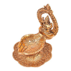 Singasan Ganesh Diya Golden Antiq