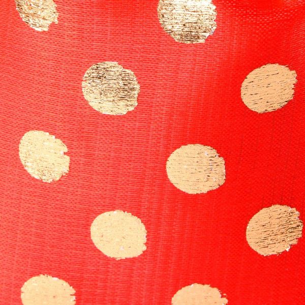 string bag dotted with handle orange