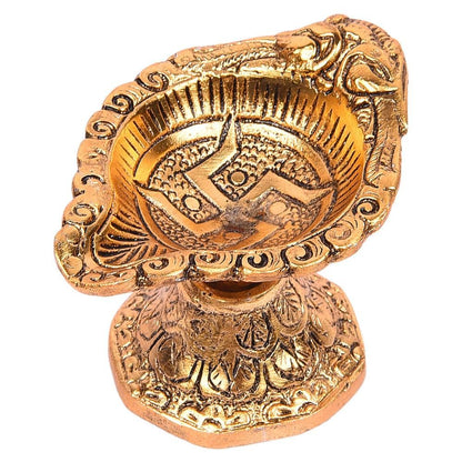 Swastik Diya Golden Antiq