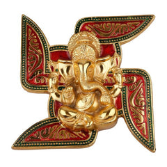 Swastik Ganesh Mina Gold