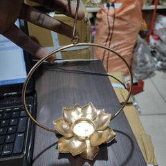 METAL FLOWER CANDLE HANGER