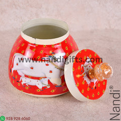 PICHWAI PRINT MATKA BOX METAL