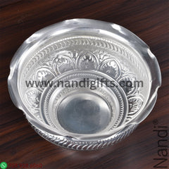 German Silver Flower Butti Jumbo