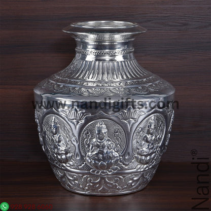 GERMAN SILVER ASTALAKSHMI KODAM SMALL