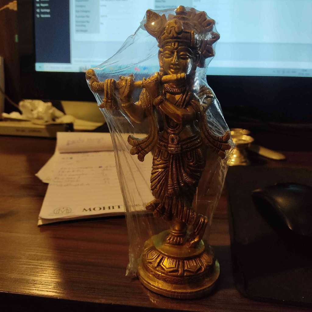 Brass Krishna Idol