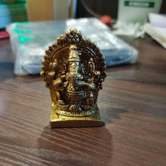 Brass Ganesh With Prabhavali Mini