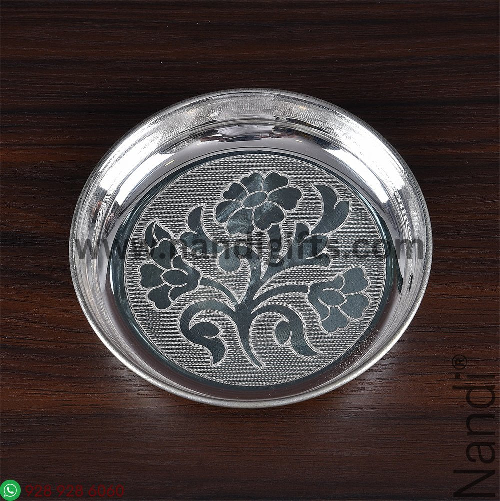 GS PLAIN ENGRAVE FLOWER PLATE 6