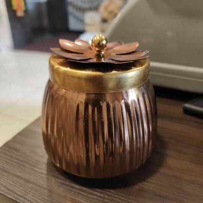 Copper Finish Jar Stripes