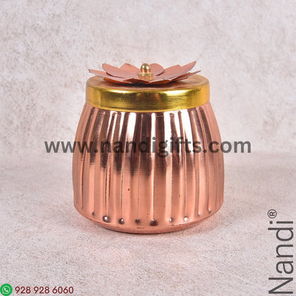 Copper Finish Jar Stripes