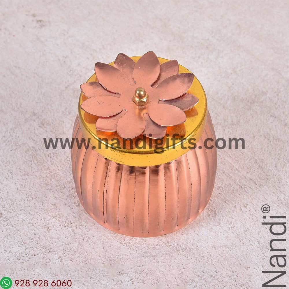 Copper Finish Jar Stripes