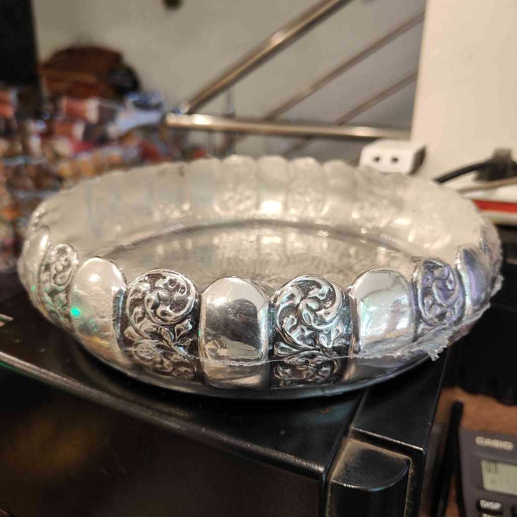 Antiq German Silver Maharaj Thali 11
