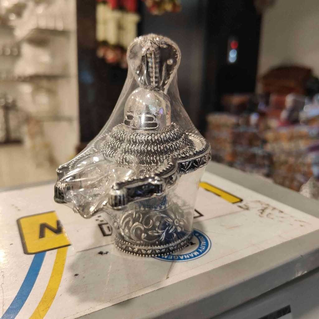 Antiq German Silver Shivling Nag 4