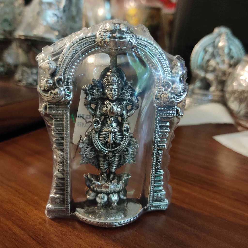 ANTIQUE GERMAN SILVER KAMAL STANDING LAKSHMI