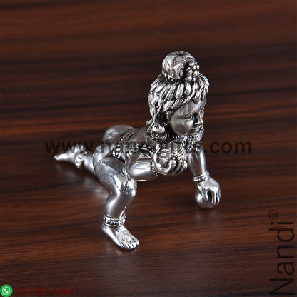 Antiq German Silver Laddu Gopal 2.5