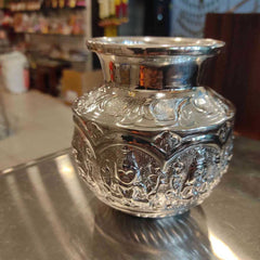 German Silver Ashtalakshmi Kalash Mini